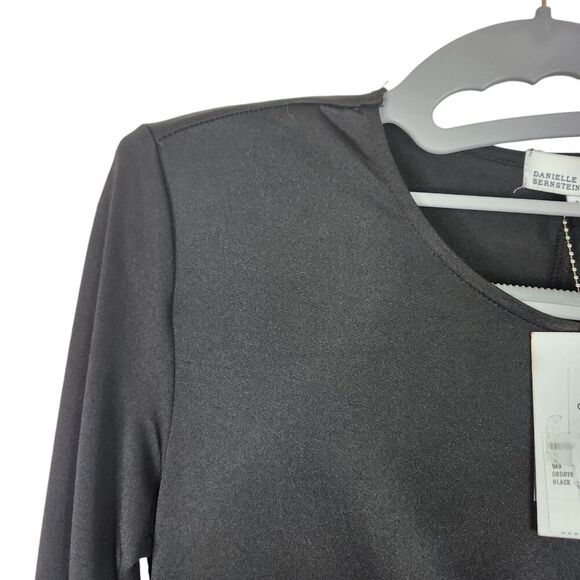 WEWOREWHAT‎ Dress Womens Small Black Ruched O-Ring Long Sleeve Mini Dress NWT - Picture 6 of 13